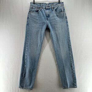 LEVI'S Jeans Mens 29 x 30 502 Regular Fit Tapered Light Washed Denim Cotton Blue